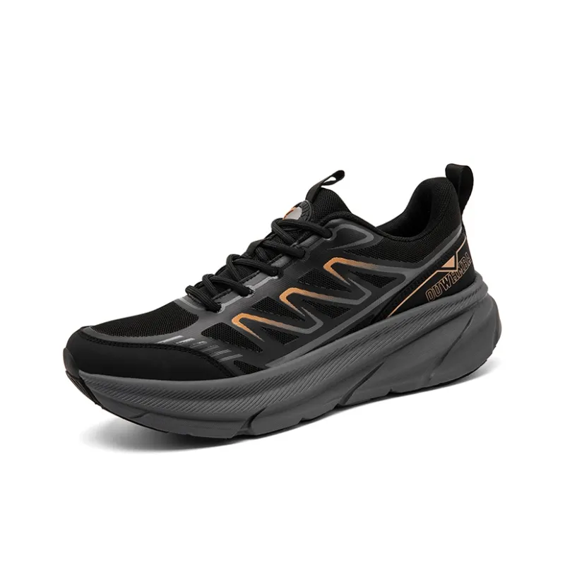 OUWENHEIMANBA Running Shoes Unisex Low Top Black/Neon Orange/White/Gray/Green/Gold-57
