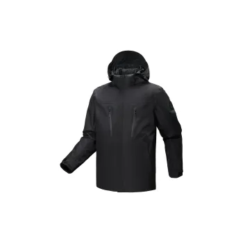 Yalu Water Resistant Windproof UV Protection Breathable Wear Resistant Windbreaker Jacket Unisex Classic Black