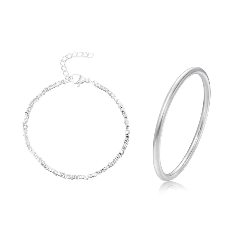 HOLLY RYAN Gentle Elegance Versatile Plain Ring Fortune Comes Wealth And Prosperity Bracelets Women's-4
