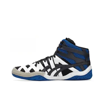 DO WIN Slip Resistant High Top Training Shoes Unisex White Blue
