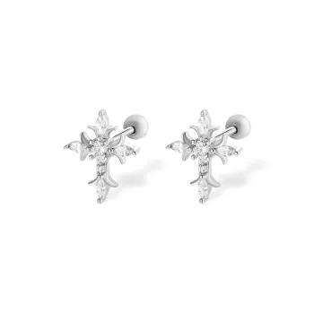ETAHLOVE S925 Silver Stud Earrings Unisex Date Birthday Surprise Anniversary Commemoration