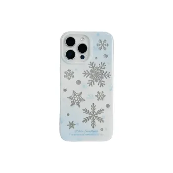 Wei Xin Acrylic Material Cut Out Glitter Snowflake Phone Cases Compatible With IPhone 16/15 Pro Max/Apple 13/14 Pro/Max