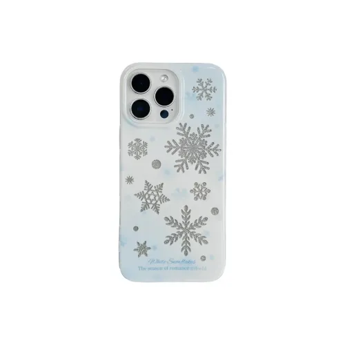 Wei Xin Acrylic Material Cut Out Glitter Snowflake Phone Cases Compatible With IPhone 16/15 Pro Max/Apple 13/14 Pro/Max