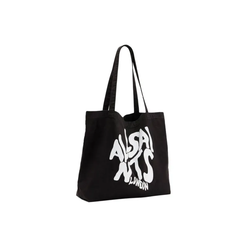 ALLSAINTS Organic Cotton Tote Bag Shopping Bag Shoulder Bags Men's Black-1