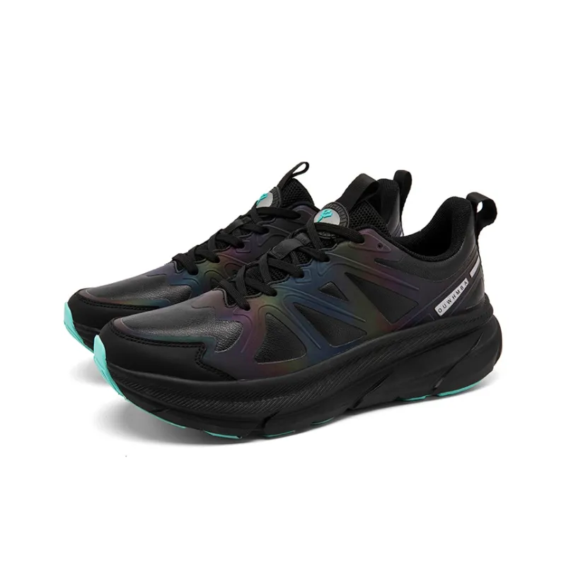 OUWENHEIMANBA Running Shoes Unisex Low Top Black/Neon Orange/White/Gray/Green/Gold-65