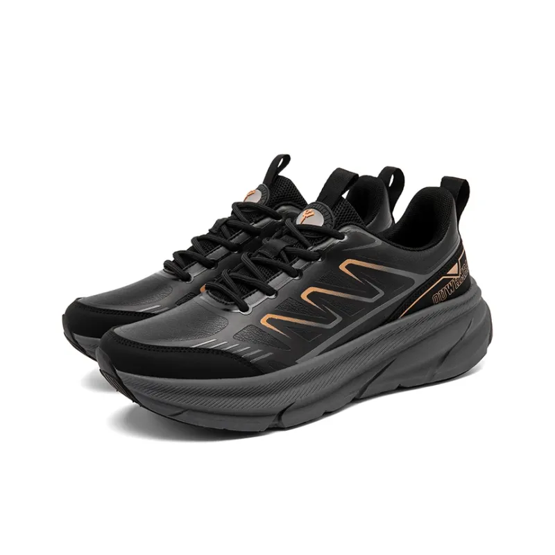 OUWENHEIMANBA Running Shoes Unisex Low Top Black/Neon Orange/White/Gray/Green/Gold-37