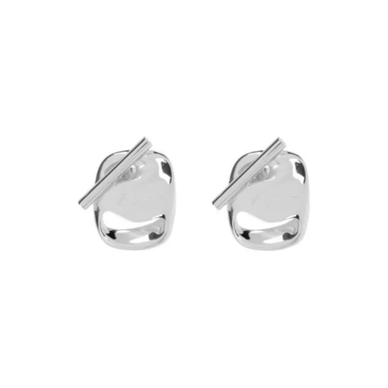 Ferragamo Logo Engraved Earrings-1
