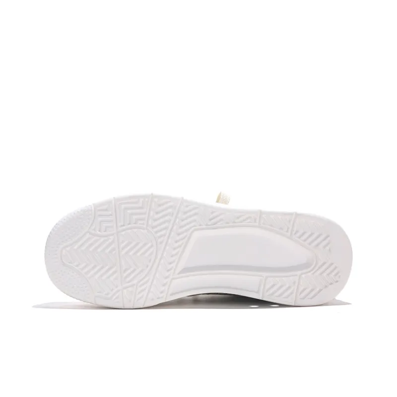 Jifffly Slip-Resistant Cushioning Lightweight Low-Top Skateboard Shoes Men's White Black-6