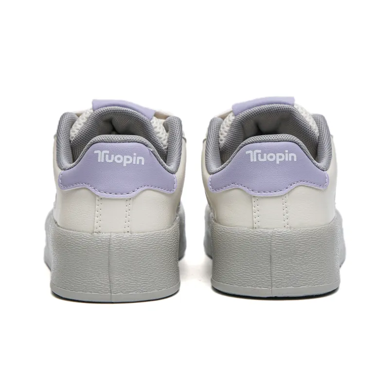 TUOPIN Low-Top Skateboard Shoes Women's Gray Purple-2