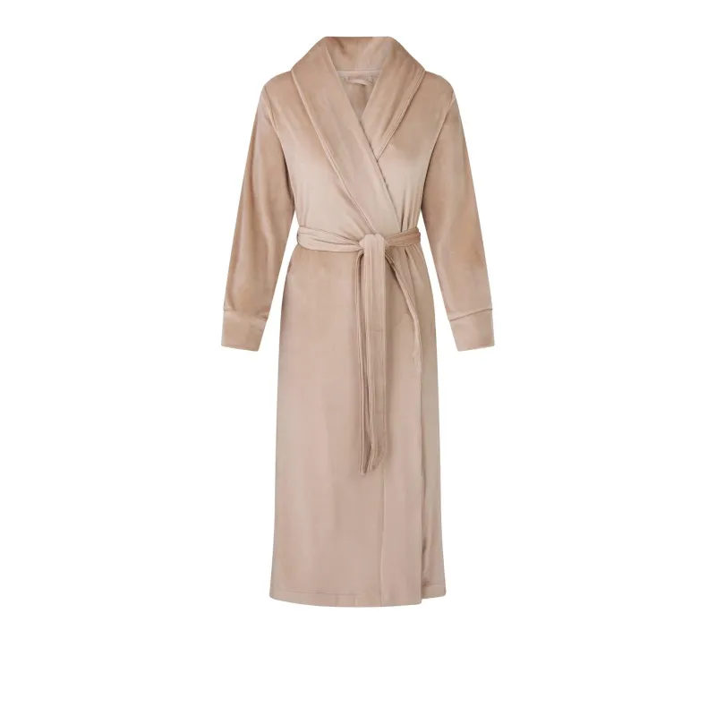 SKIMS Fake Day Collection FW24 VELOUR LONG ROBE Pajama Robe Women's HONEY-0