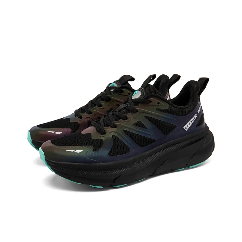 OUWENHEIMANBA Running Shoes Unisex Low Top Black/Neon Orange/White/Gray/Green/Gold-2