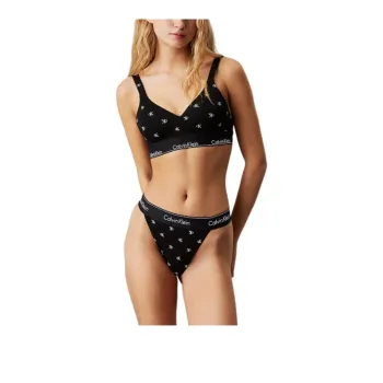 CALVIN KLEIN Bra Europe Version Women's Black Diamond Logo Print
