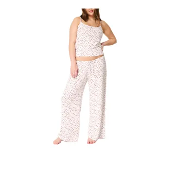 Hollister Pajama Set Women's White All Over Print