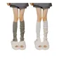 2 Pairs (White+Soot) Calf Socks Cover 50cm