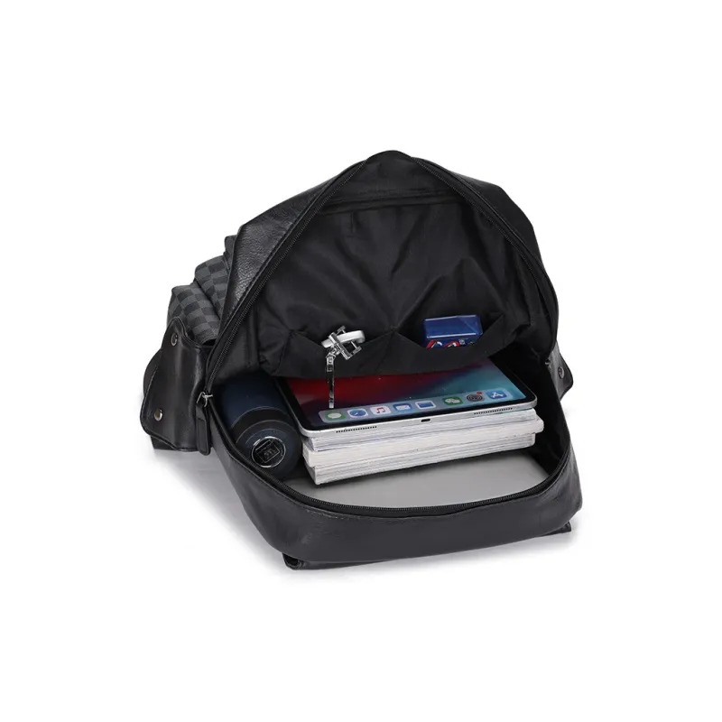 Techson PU Backpack Regular Unisex Multicolor-1