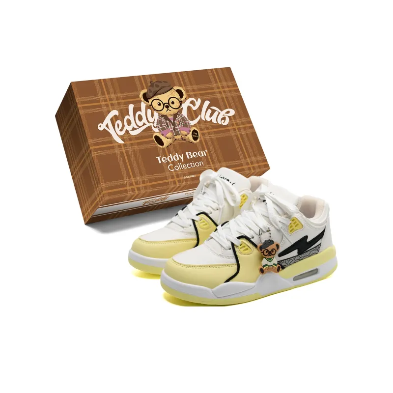 Teddy Bear Collection Coverage Slip Resistant, Abrasion Resistant, Lightweight Low Top Skateboard Shoes Unisex-7