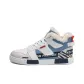 White Blue Winter Fleece-Lined