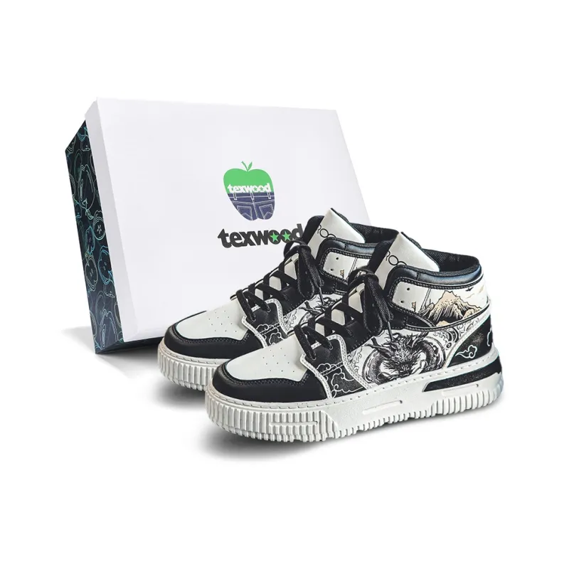TEXWOOD Coverage Slip Resistant, Abrasion Resistant, Height Increasing High Top Skateboard Shoes Unisex-0