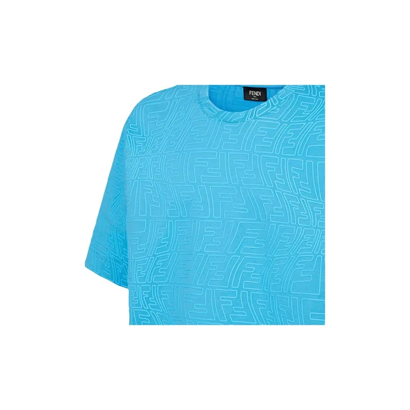 FENDI FW21 T Shirt Men's Light Blue-2