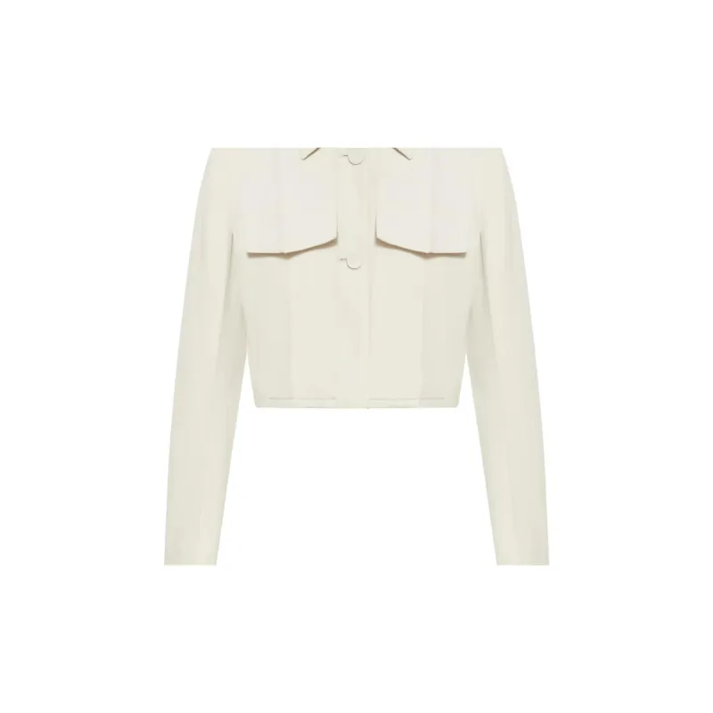 FENDI Jackets Coats Women's White-3
