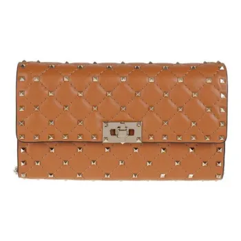 Valentino Nappa Leather Shoulder Bag Women's Brown