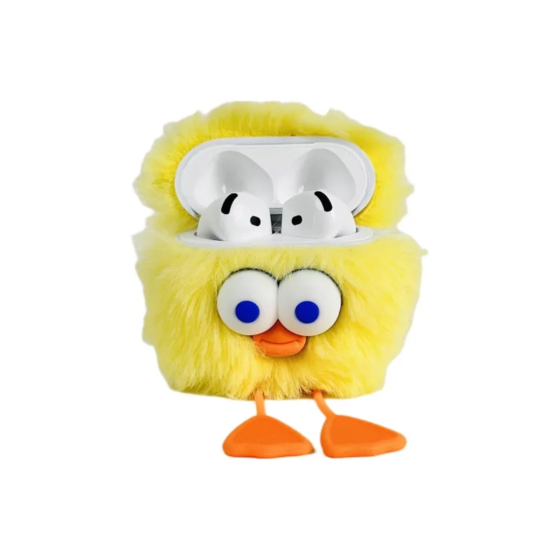 Sopi Compatibility With Apple AirPods 4/2/3/4th Generation/AirPods Pro/Pro 2 Plush Long Legged Duck Headphone Cases-1