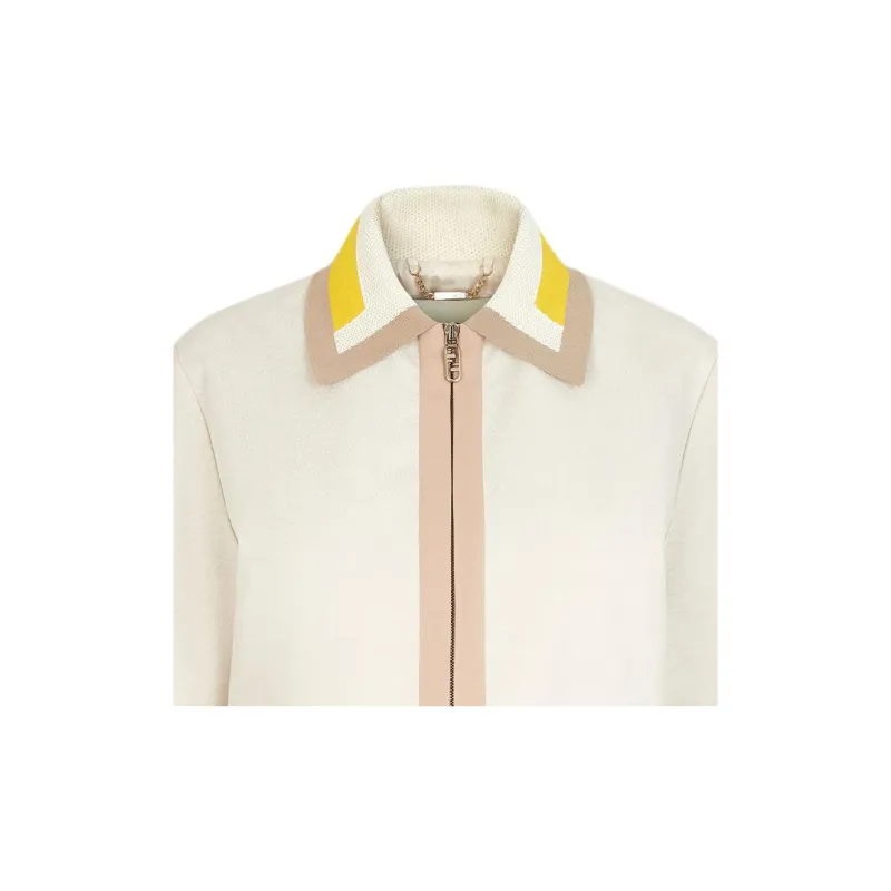 FENDI SS24 Jackets Coats Women's Beige-3