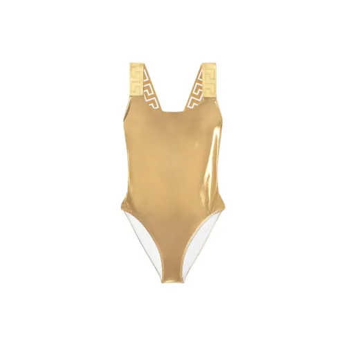 VERSACE Greca Border Metallic One Piece Swimsuit