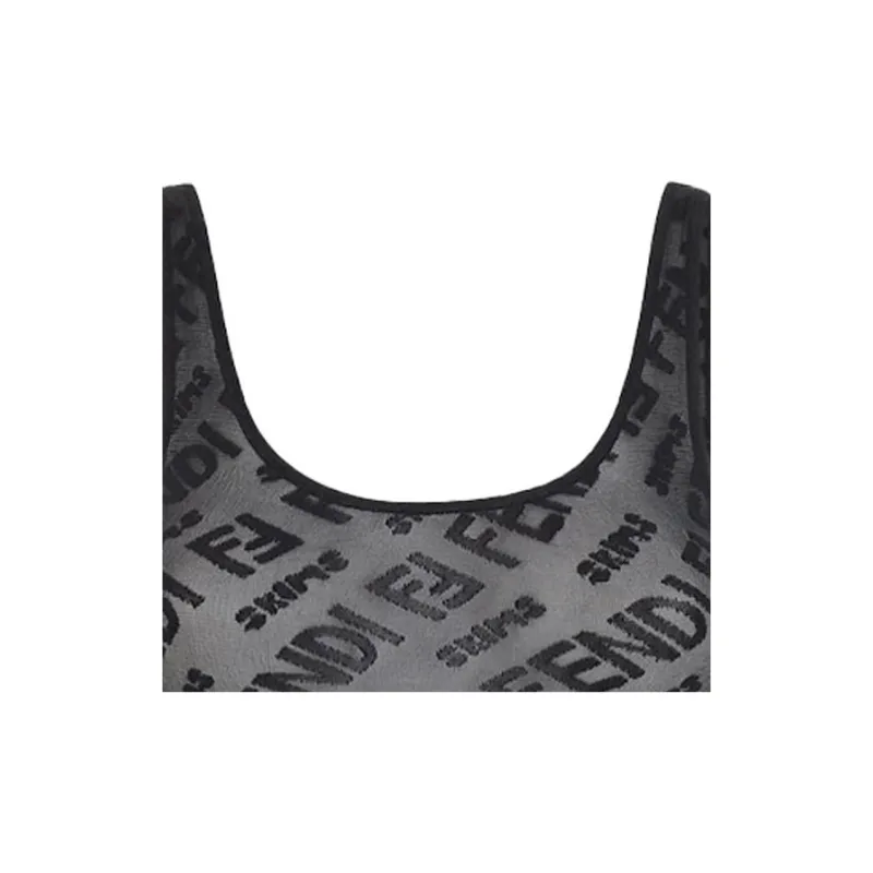 FENDI X Skims Hosiery Bralette Black-3