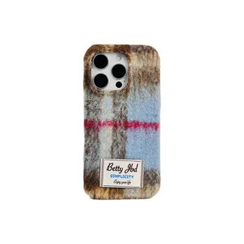 Wei Xin Plush Material Label Plush Mesh Phone Cases Compatible With IPhone 16/15 Pro Max/Apple 13/14 Pro/Max