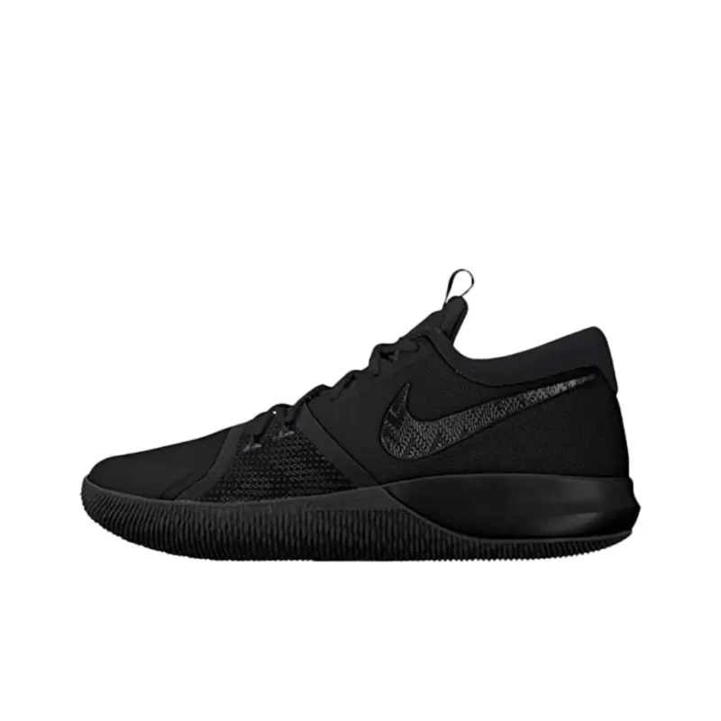 Nike Zoom Assersion Anti Slip Wear Resistant Low Top Basketball Shoes Unisex Black-0