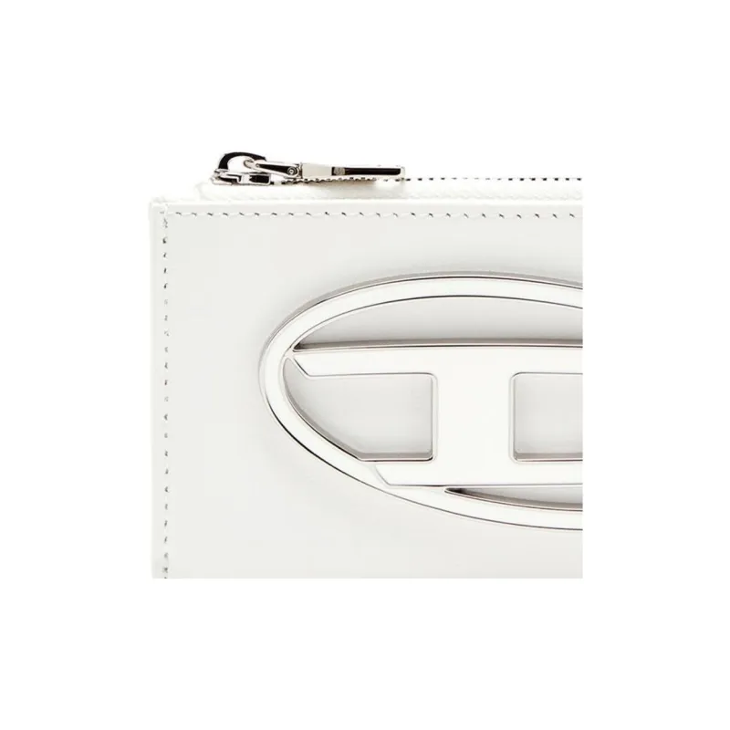 DIESEL Cow Leather Card Holder Women's White-4