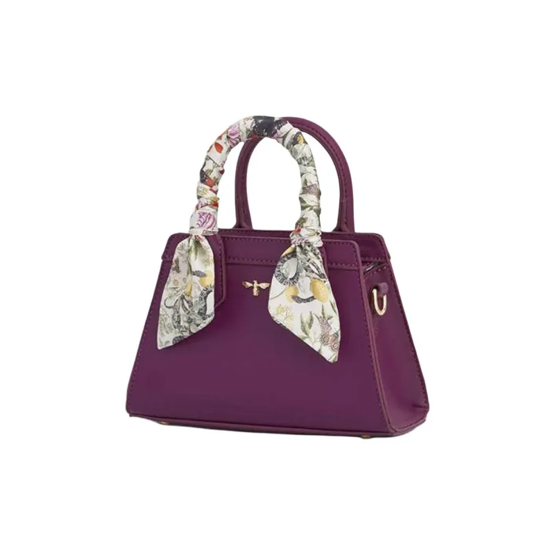 Fable PU One Shoulder Handbag Medium Size Women's Purple-2