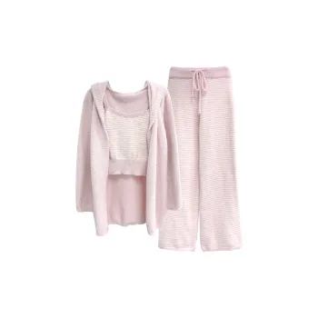 Kosrood Pajama Set Women's Three Piece Set Pink