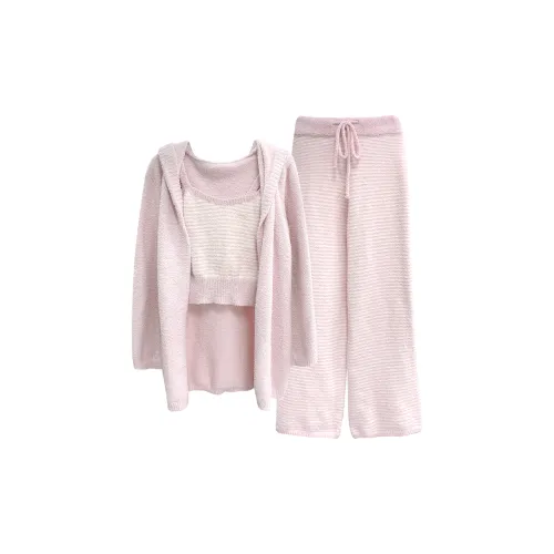 Kosrood Pajama Set Women's Three Piece Set Pink