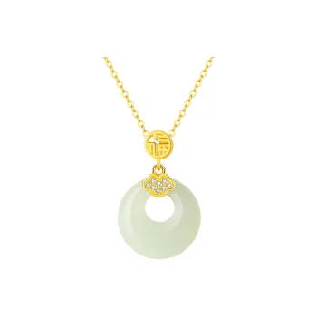 CHINA GOLD Hetian Jade Necklaces White Jade/Pale Greenish White Jade Women's