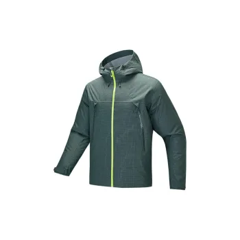 Anta Outdoor Collection Waterproof And Windproof Windbreaker Jacket Men's Deep Autumn Green
