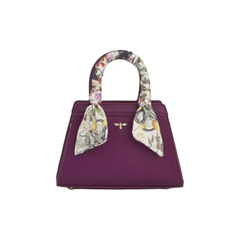 Fable PU One Shoulder Handbag Medium Size Women's Purple-0