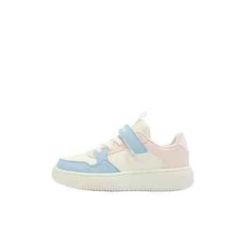 QIAODAN Anti Slip Wear Resistant Low Top Kids' Skateboarding Shoes White Pink Children Aged 3 7 Years Old