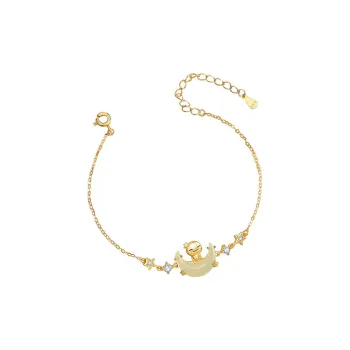 Andaozi Hetian Jade Bracelets Pale Greenish White Jade Women's