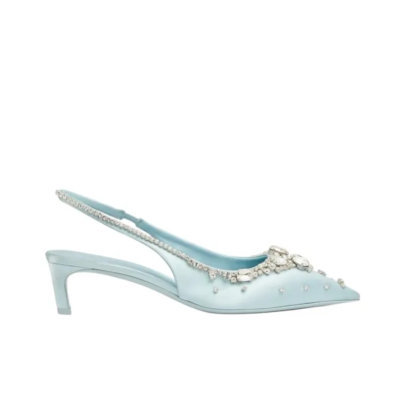 GUCCI Slim Heel High Heels 4.5cm Women's Light Blue-1