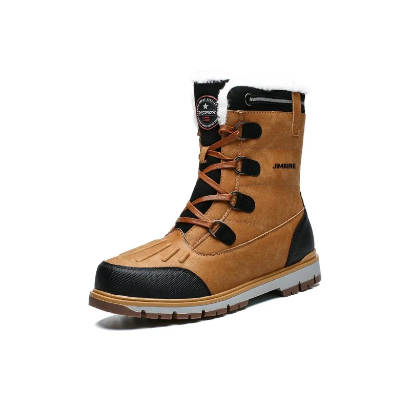 King Jinmai Cushioned Slip Resistant Crew Snow Boots Men's-8