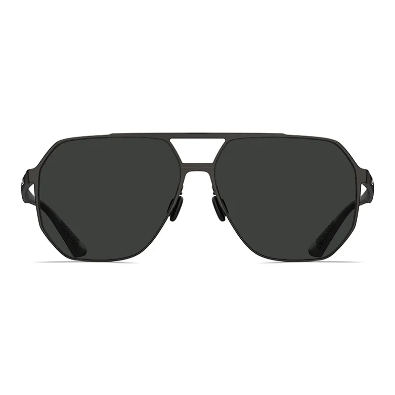 MOLSION TR/Memory Plastic Stainless Steel Aviator Sunglasses Men's Black-2