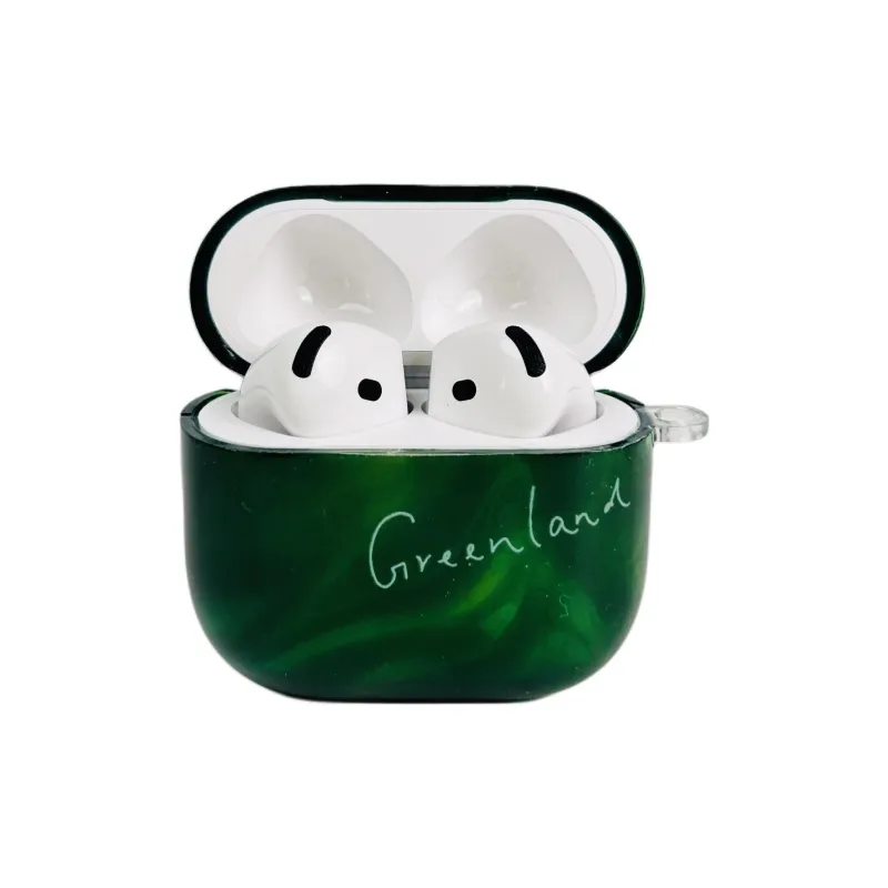 Sopi Compatibility With Apple AirPods 4/2/3/4th Generation/AirPods Pro/Pro 2 TPU Green Gradient Headphone Cases-5