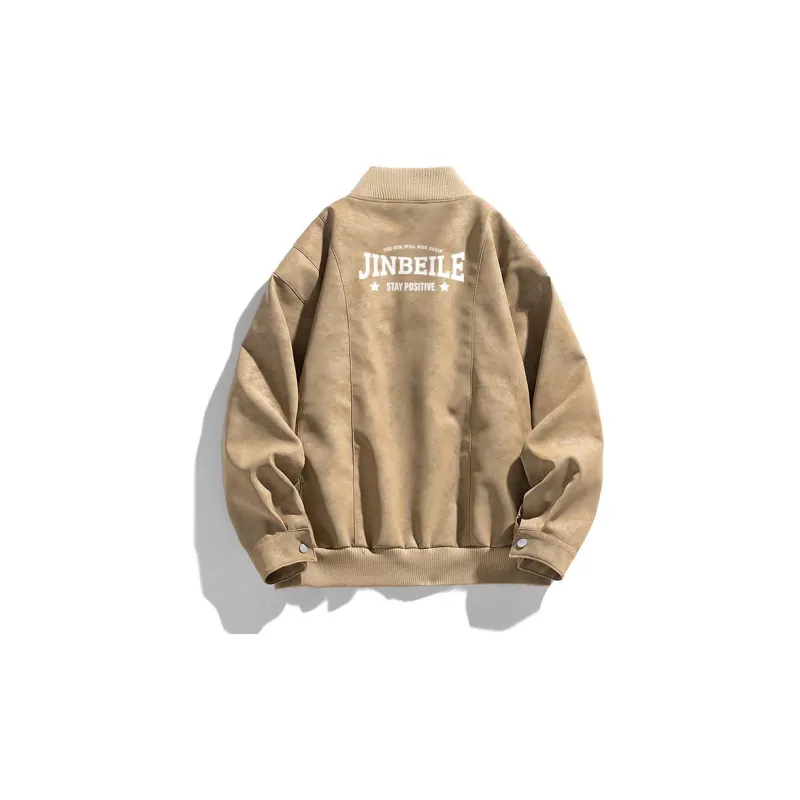 JINBEILE Jackets Coats Unisex Khaki-15
