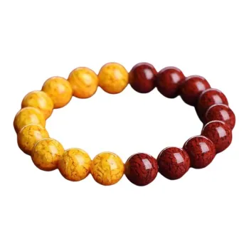 Cuizu Reconstructed Cinnabar Bracelets Unisex