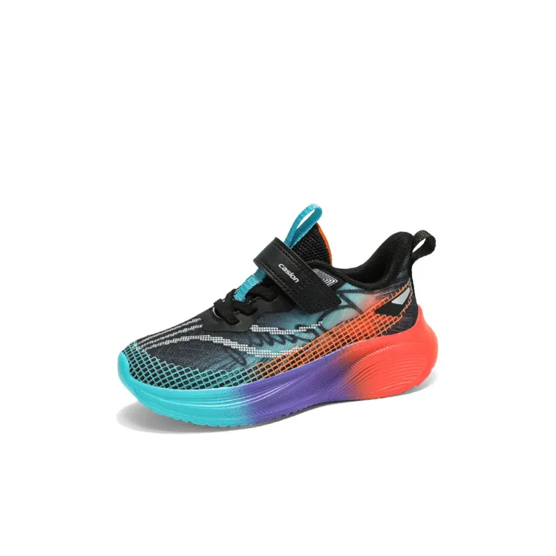 Casillon Wear Resistant Breathable Lightweight Cushioning Low Top Kids' Running Shoes Black Kids'-1