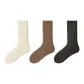 White+Fallen Leaves Brown+Dark Gray[3 Pack]