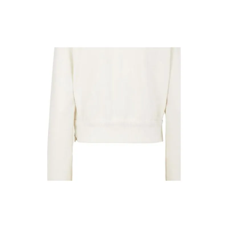 FENDI By Marc Jacobs Jersey Cropped Sweatshirt White-2