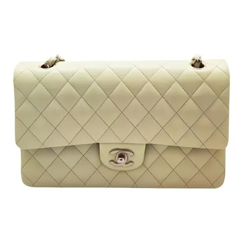 CHANEL Classic Flap CF Lambskin Flap Bag, Shoulder Bag, Crossbody Bag Medium Size Women's Green